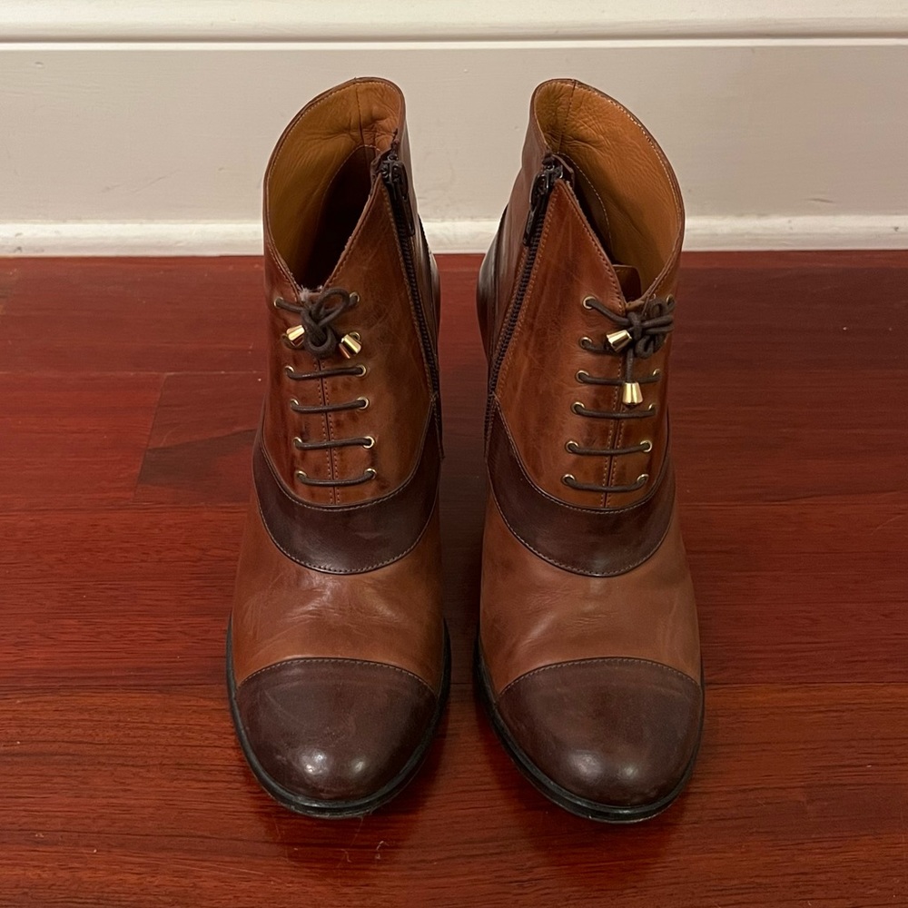 Italian Brown Leather Ankle Boots